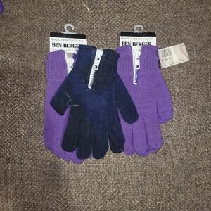 3 Ben Berger Blue Gloves One Size Fits All Women’s Women Ladies Fashion Vintage